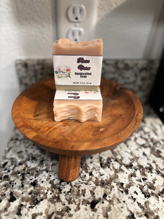 Handcrafted Soap Rose Vera 5oz